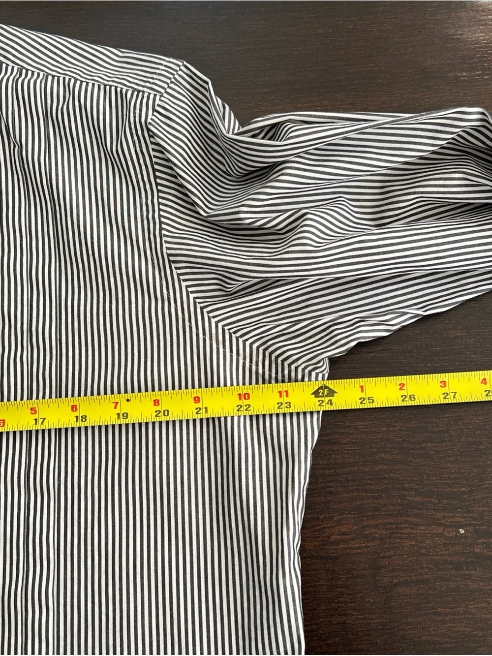 VTG Polo Ralph Lauren Douglas Formal Dress Shirt Men 15.5/35 Striped Black White